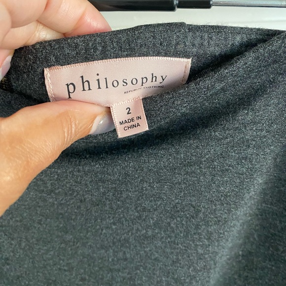 Philosophy Charcoal Pencil Skirt - Picture 2 of 3